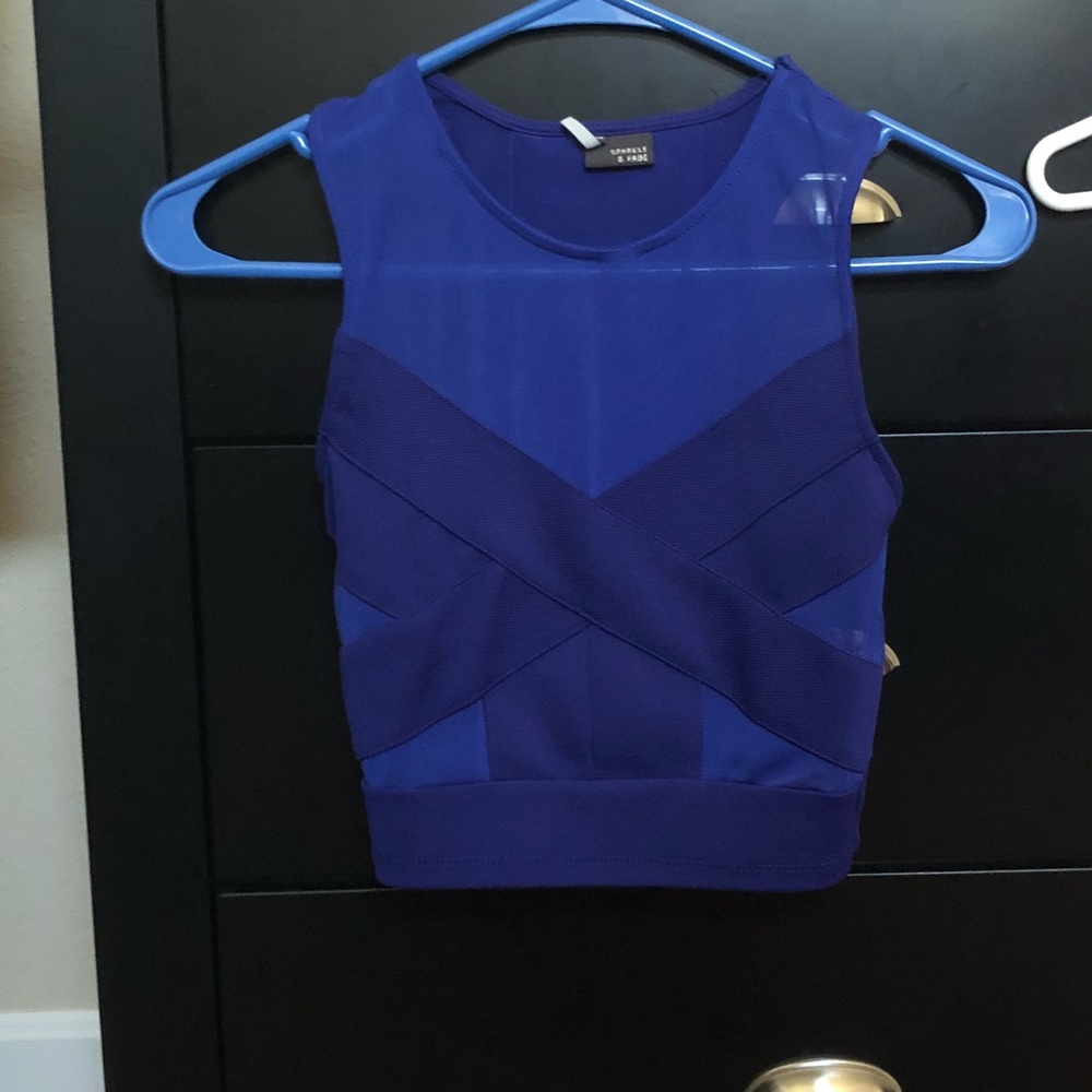 Royal blue crop top